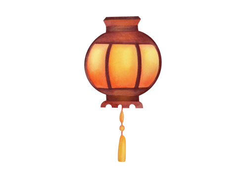 hand drawn watercolor Vintage traditional lantern clipart. cozy illustration isolated on transparent background. cutout oriental oil lamp with burning warm. Retro antique kerosene lamp in metal frame png