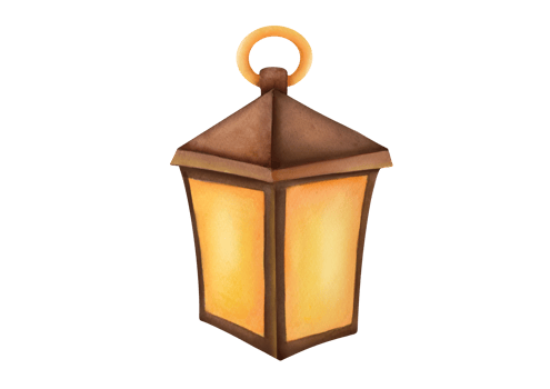 hand drawn watercolor Vintage traditional lantern clipart. cozy illustration isolated on transparent background. cutout oriental oil lamp with burning warm. Retro antique kerosene lamp in metal frame png
