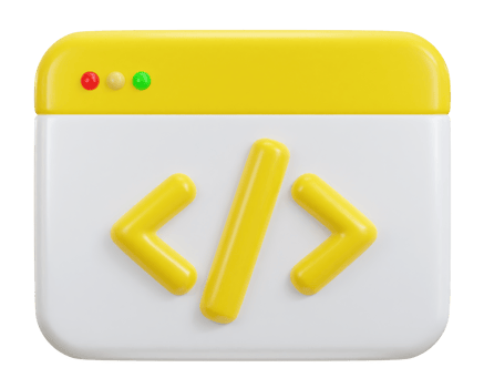 web development concept website coding, programming 3d icon png
