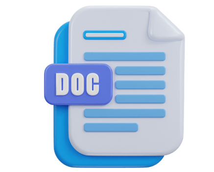 3d document file format icon illustration png