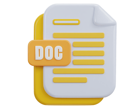 3d document file format icon illustration png