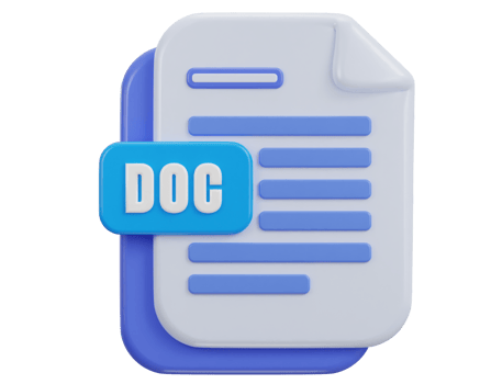 3d document file format icon illustration png