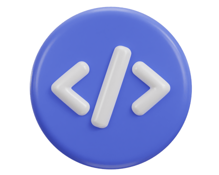 3d coding icon illustration png