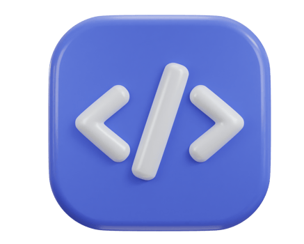 3d coding icon illustration png