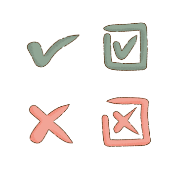 pastel symbol right and wrong png