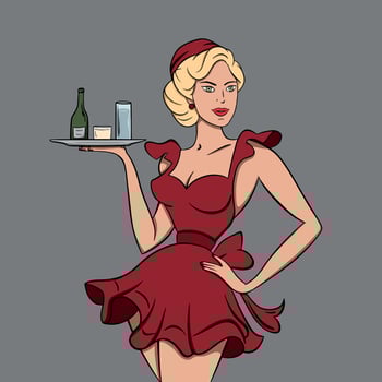 Illustration of pin up girl vector