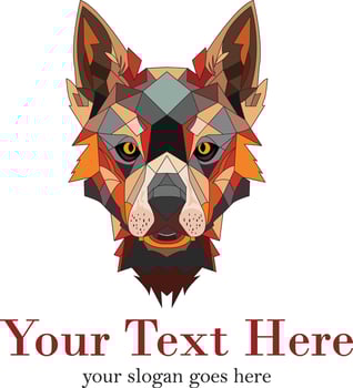 dog geometric, dog logo, dog design ,logo for pet vector