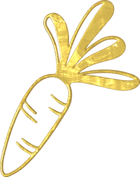 Golden carrot illustration png