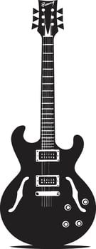 Strumming Serenity Guitar Icon Design Vector Echoes of Elegance Guitar Emblem Icon