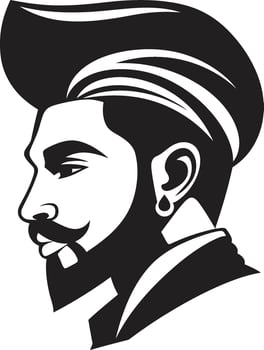 Iconic Ethereal Groom Emblem Timeless Tradition Indian Wedding Man vector
