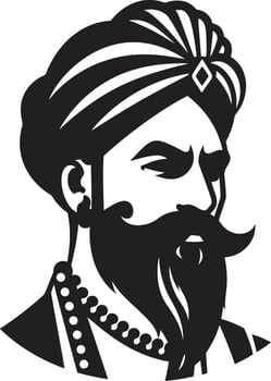 Traditional Splendor Groom Logo Icon Cultural Charisma Wedding Man Vector