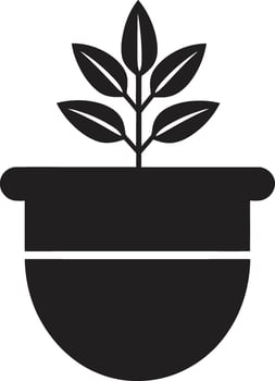 Flora Flourish Plant Logo Design Organic Oasis Emblematic Plant Icon vector