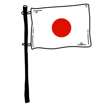japanese flag illustration png
