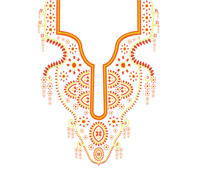 Geometric collar pattern png
