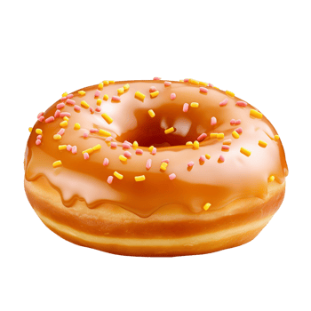 AI generated Glazed Donut Isolated On Transparent Background png