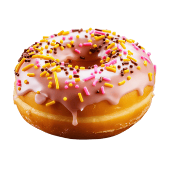AI generated Delicious Glazed Donut png