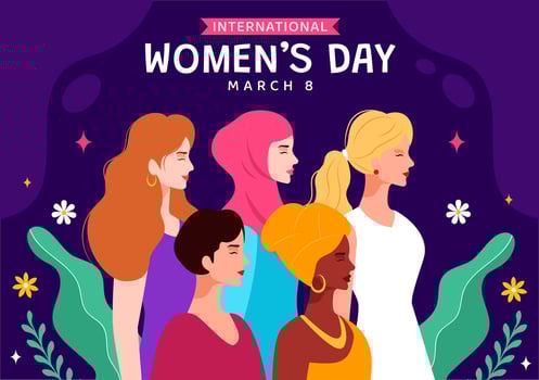 International Women's Day Vector Illustration on March 8 to Celebrate the Achievements and Freedom of Women in Flat Cartoon Background Design