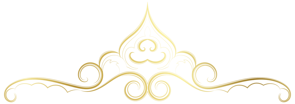 Vintage golden lines floral divider line border border. png