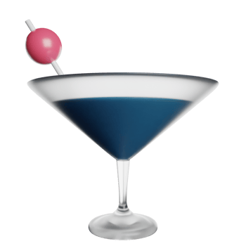 Cocktail Drink Juice 3D Rendering Icon Illustration png
