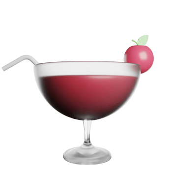 Cocktail Drink Juice 3D Rendering Icon Illustration png