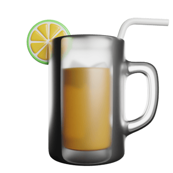 Cocktail Drink Juice 3D Rendering Icon Illustration png
