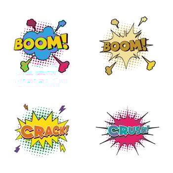 Comic Text, Pop Art style illustration vector