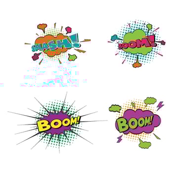 Comic Text, Pop Art style illustration vector