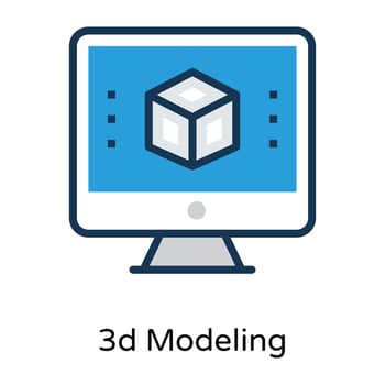 Trendy Three Dimension vector