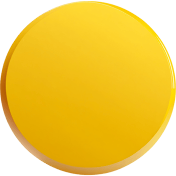AI generated Glossy circle yellow. AI Generative png