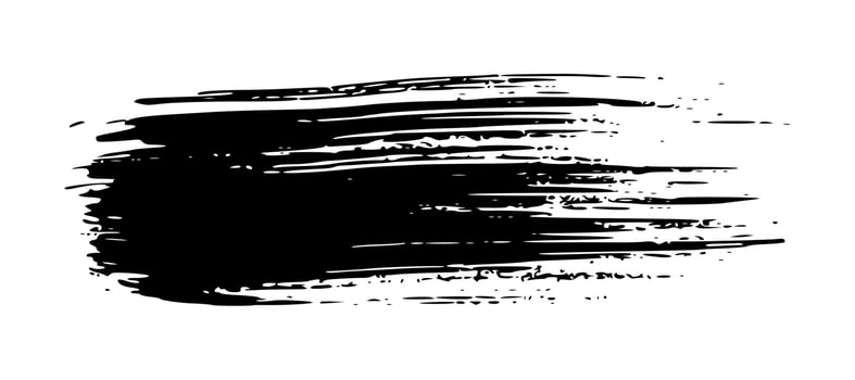 Black brush stroke on white background vector