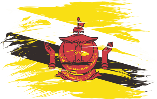 BRUNEI FLAG ABSTRACT SHAPE png