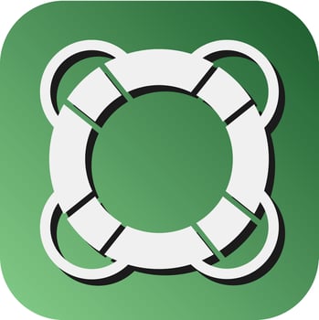 Life Saver Vector Glyph Gradient Background Icon For Personal And Commercial Use.