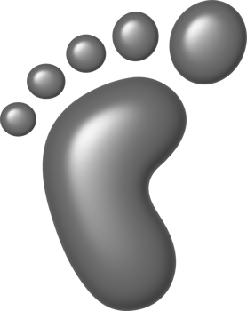Black footprint illustration png