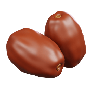 Dates fruits isolated. Ramadan kareem Islamic element icon concept. 3D illustration png