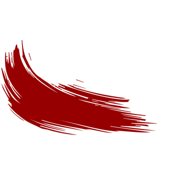 Red paint brush strokes, ink splashes and artistic design elements. Free PNG