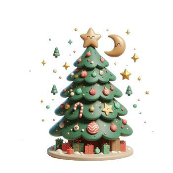 3d Christmas icons, Merry Christmas and Happy new year concept png