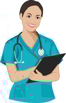 Nurse in the  hospital  illustration vector