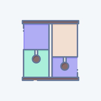 Icon Roller. related to Curtains symbol. doodle style. simple design editable. simple illustration vector