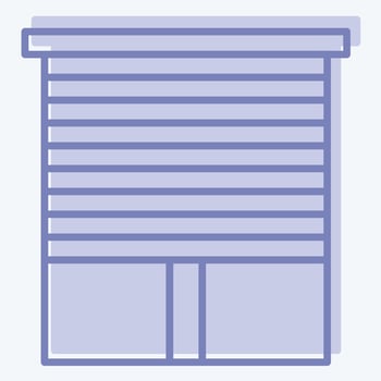 Icon Horizontal Blinds. related to Curtains symbol. two tone style. simple design editable. simple illustration vector