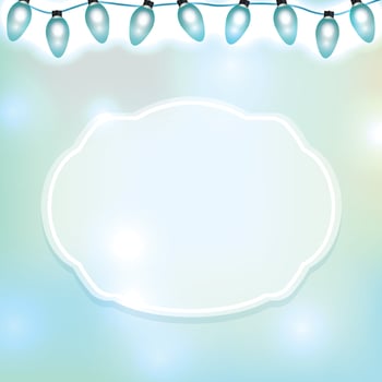 String of Blue Lights and Emblem vector