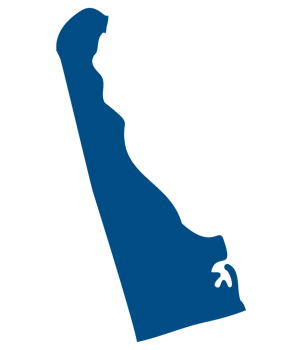 Delaware state map. Map of the U.S. state of Delaware. png