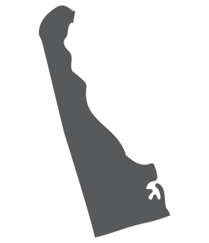 Delaware state map. Map of the U.S. state of Delaware. png