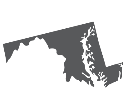 Maryland state map. Map of the U.S. state of Maryland. png