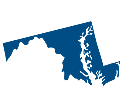 Maryland state map. Map of the U.S. state of Maryland. png