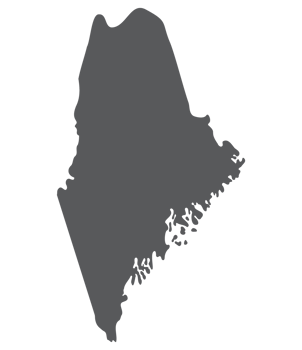 Maine state map. Map of the U.S. state of Maine. png