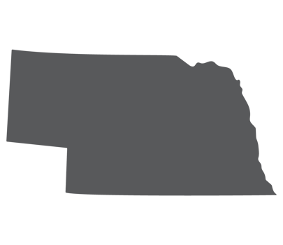 Nebraska state map. Map of the U.S. state of Nebraska. png