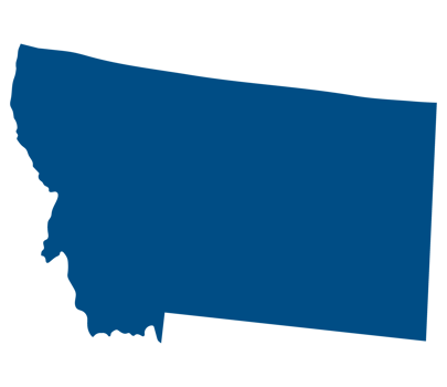 Montana state map. Map of the U.S. state of Montana. png