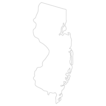 New Jersey state map. Map of the U.S. state of New Jersey. png