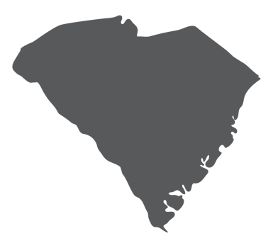 South Carolina state map. Map of the U.S. state of South Carolina. png