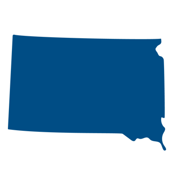 South Dakota state map. Map of the U.S. state of South Dakota. png